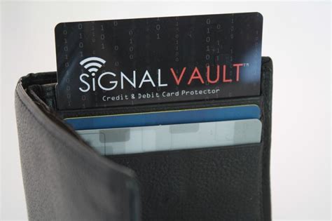 signal vault rfid blocking credit card protector|credit card signal blocker.